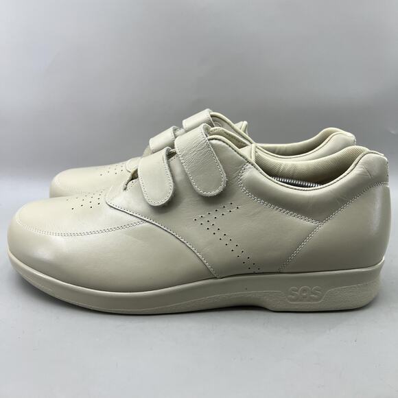 SAS VTO Dual Strap Walking Shoes Men Size 15 W Wide Beige Comfort Low Sneakers - Picture 3 of 8
